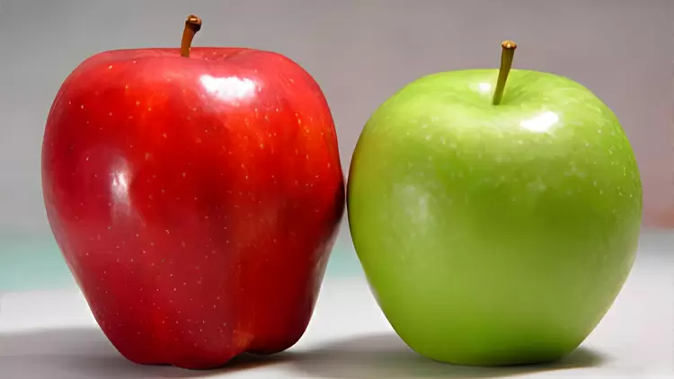 Por favor, selecciona la manzana roja que se muestra en la imagen.