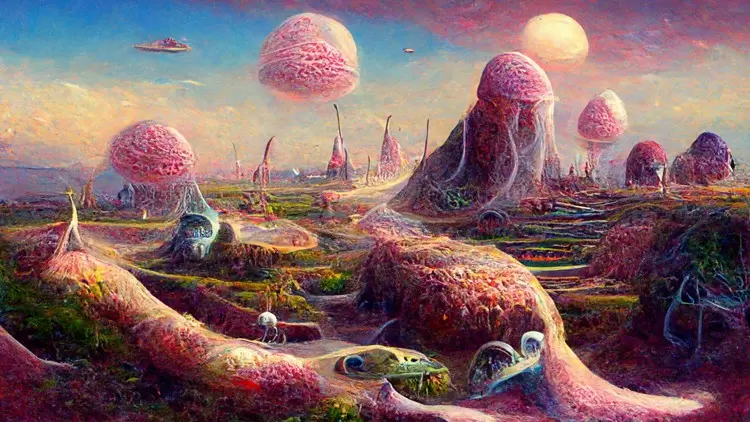 Deberías dibujar un paisaje surrealista