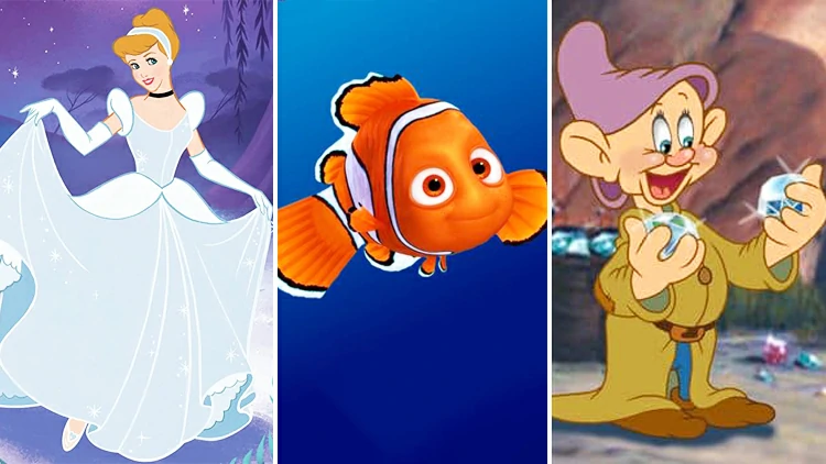¡Eres una combinación de Cenicienta, Nemo y Dopey! 