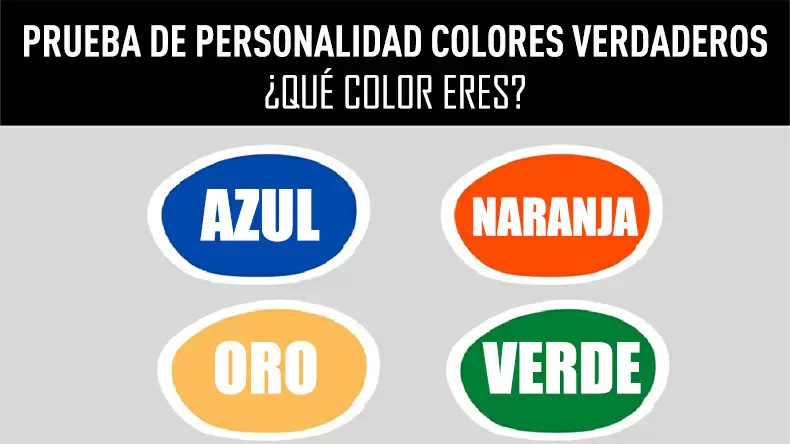 Test de evaluación de la personalidad de Verdad Colores: ¿De qué color eres?